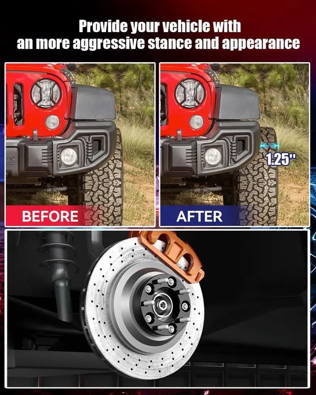 Alt view image 7 of 7 - 5x4.5 to 5x5 Wheel Adapters Conversion Compatible with JK XK WK WJ Wheels on Tj Yj Kk Xj Mj Kj Zj Vehicle, 1.25 inch 5x114.3mm to 5x127mm Forged Wheel Adapter with 1/2-20 Studs & 71.5mm Bore