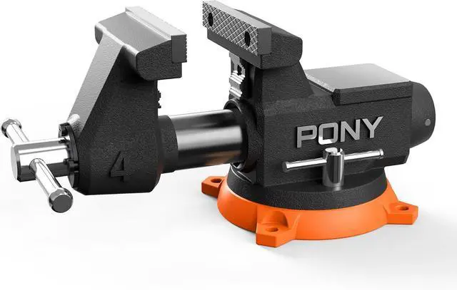 Main image of 4 Inch Heavy Duty Bench Vise, 4400LBS Clamping Force Pro Workshop Vise | Vice for Workbench with 360° Rotatable Base and Anvil, 4-inch Jaw Width and Opening for Woodworking, Drilling, Pipe Cutting