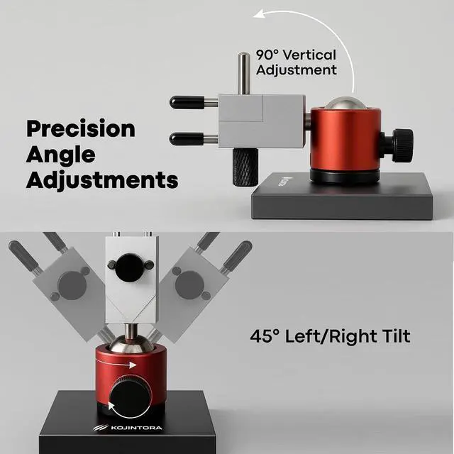 Alt view image 2 of 7 - Mini Vise Table Top Clamp - Small Bench Vice for Hobby Jewelers - Adjustable Aluminum Alloy 360° Rotatable with 0-2.48' Clamping Range for Jewelry Making DIY Projects Crafts Repair Tool