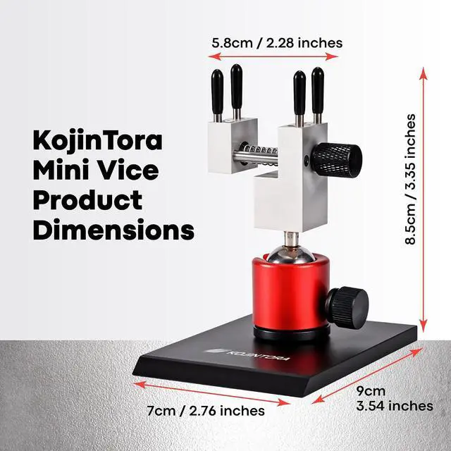 Alt view image 7 of 7 - Mini Vise Table Top Clamp - Small Bench Vice for Hobby Jewelers - Adjustable Aluminum Alloy 360° Rotatable with 0-2.48' Clamping Range for Jewelry Making DIY Projects Crafts Repair Tool