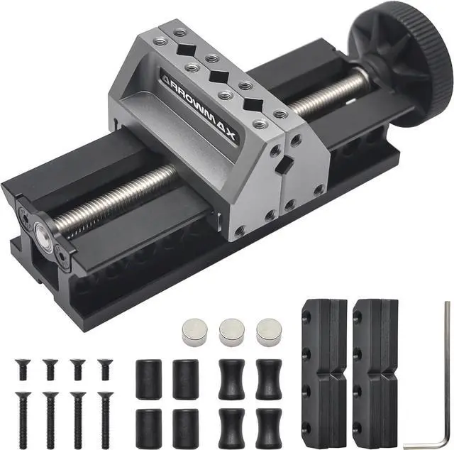 Main image of ARROWMAX Precision Double-Ended Mini Bench Vise Aluminum Drill Press Vise | Aerospace-grade Aluminum Alloy and CNC Machined, Enhance and Stability for Crafts, Jewelry Making, Modeling, DIY, Repairs