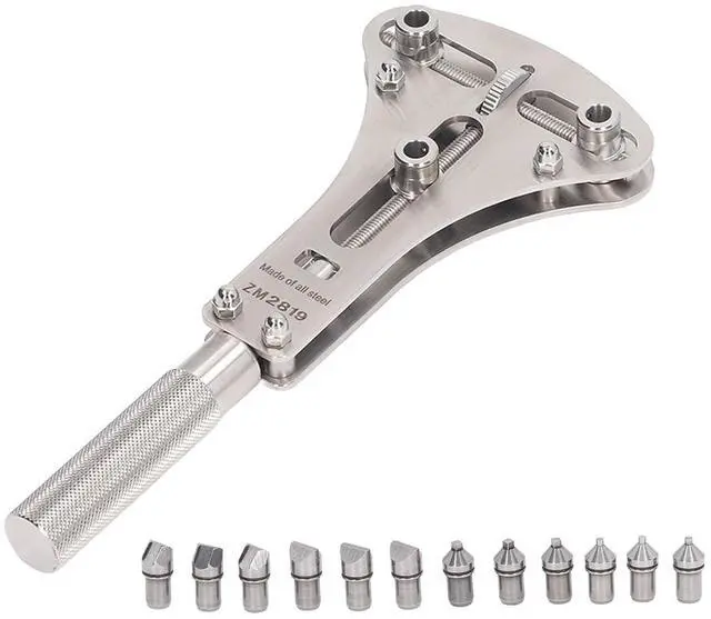 Main image of 3 Point Watch Case Opener Tool, Stainless Steel Back Case and Battery Cover Remover with Precision Movement Holder for Watchmakers, Hobbyists and Jewelry Repair