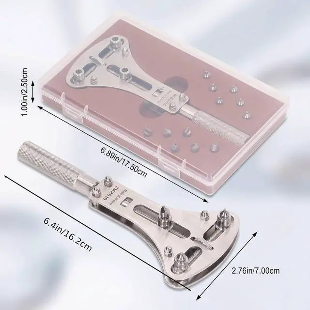 Alt view image 2 of 7 - 3 Point Watch Case Opener Tool, Stainless Steel Back Case and Battery Cover Remover with Precision Movement Holder for Watchmakers, Hobbyists and Jewelry Repair