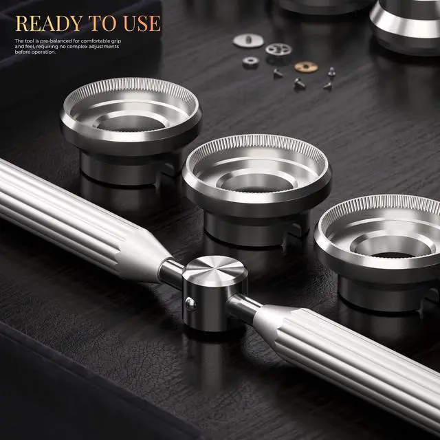Alt view image 4 of 7 - Watch Back Remover Tool, 5537 Watch Case Back Opener Tools, Heavy Duty Alloy Steel Watch Repair Tools Kit Fit for Rolex Tudor with 13PCS Precision Dies 18.5mm-36.5mm