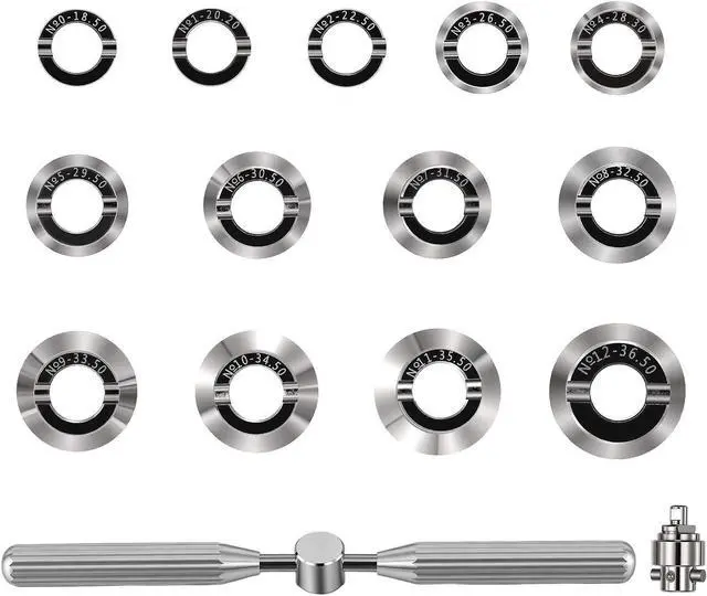 Main image of Watch Repair Tool, 5537 Watch Case Back Opener Tools for Rolex Tudor | Watch Back Remover Tool with 13 Dies Fit