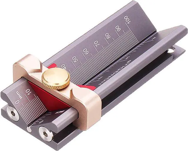 Main image of 3 in 1 Multifunction Measuring Gauge Drill Depth Gauge Drill Stop Measure and Drill Point Angle Gauge Grinding Gage and Table Saw Height Gauge Woodworking Tool