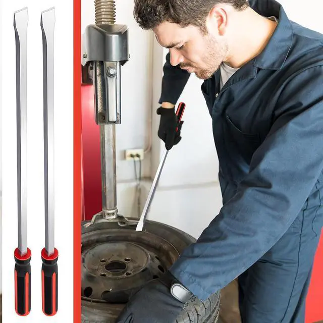 Alt view image 5 of 6 - 2 Pack 36" x 5/8" Jumbo Go Through Screwdriver Set, Extra Long Straight Head Pry Bar with Handle, Square Steel Shaft, Heavy Duty Demolition Flathead/Slotted Screwdriver for Auto Repair