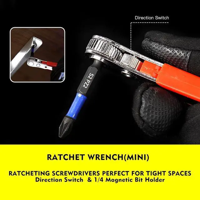 Alt view image 6 of 7 - 86PCS Magnetic Impact Nut Driver Set Metric & SAE | Deep Nut Drivers, Ratcheting Screwdriver, Universal Joint & Socket, Wing Nut Driver, Power Bits, Storage Case