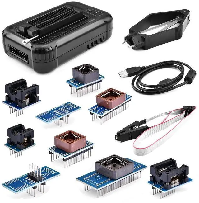 Main image of T48 TL866-3G Programmer,TL866II Upgrade Programmer Support 31000+ ICS for SPI/NAND/EMMC/EMCP/Flash/MCU/Tester/TL866CS TL866II Plus +(12 Parts)