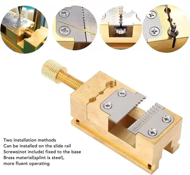 Alt view image 3 of 7 - Watch Repair Vise Clamp, Mini Bench Vice Clamp, Mini Flat Clamp Holder Tube Clamp Vise for Jewelers Watchmaker DIY Carving, 0.2-1.5mm Hole Dia