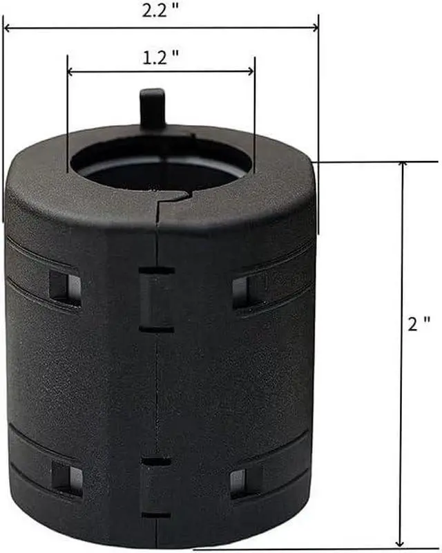 Alt view image 3 of 5 - High-Saturation Automotive Ferrite Core Snap-On Power Line Noise & Transient Suppression for Vehicle Battery & Electrical Systems (Passive EMP V19006)