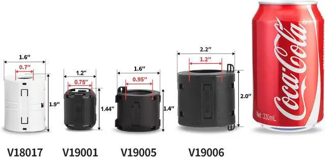 Alt view image 4 of 5 - High-Saturation Automotive Ferrite Core Snap-On Power Line Noise & Transient Suppression for Vehicle Battery & Electrical Systems (Passive EMP V19006)