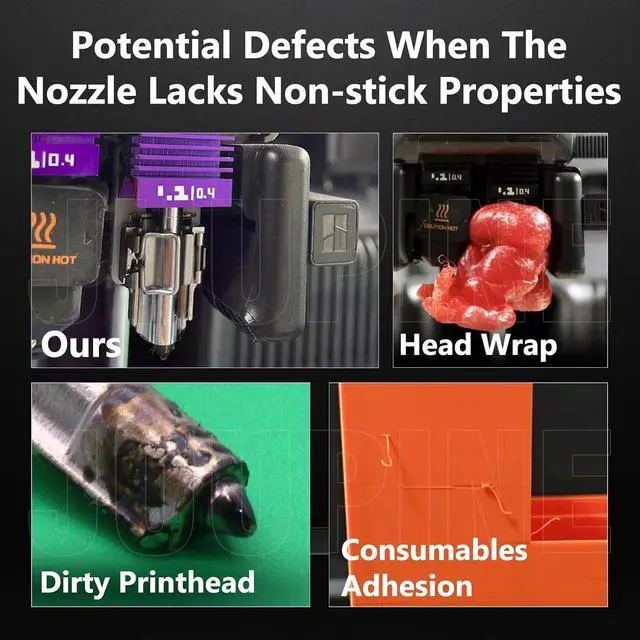 Alt view image 5 of 7 - 2PK MPVD Hotend 0.4mm for Bambu Lab X2D/P2S H2/A1 Series Nozzle Upgrade Nano-Coating Anti-Stick Filament High Hardness 2800HV for Bambu lab X2D P2S Nozzle Bambu Lab H2S Hotend