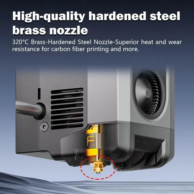 Alt view image 5 of 7 - 3PK CC2 Hotend 0.2/0.4/0.6MM Centauri Carbon 2 Ceramic Hot End | Wear Resistance Brass Hardened Steel Nozzle, Heat-Resistant & High Speed Print Head Quick-Detachable Extruder for Elegoo CC2