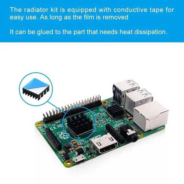 Alt view image 6 of 7 - Heatsink Fan Kit for Raspberry Pi, Cooler Fan Heatsink Set with PWM Speed Control Fan for Cooling Raspberry Pi 4, Pi 3 B+, Pi 3 B, Pi 2, Pi B+, Pi Zero/Zero W and Jetson Nano, RockPi