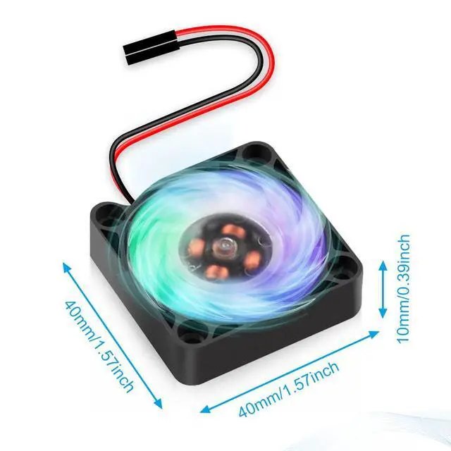 Alt view image 7 of 7 - Heatsink Fan Kit for Raspberry Pi, Cooler Fan Heatsink Set with PWM Speed Control Fan for Cooling Raspberry Pi 4, Pi 3 B+, Pi 3 B, Pi 2, Pi B+, Pi Zero/Zero W and Jetson Nano, RockPi