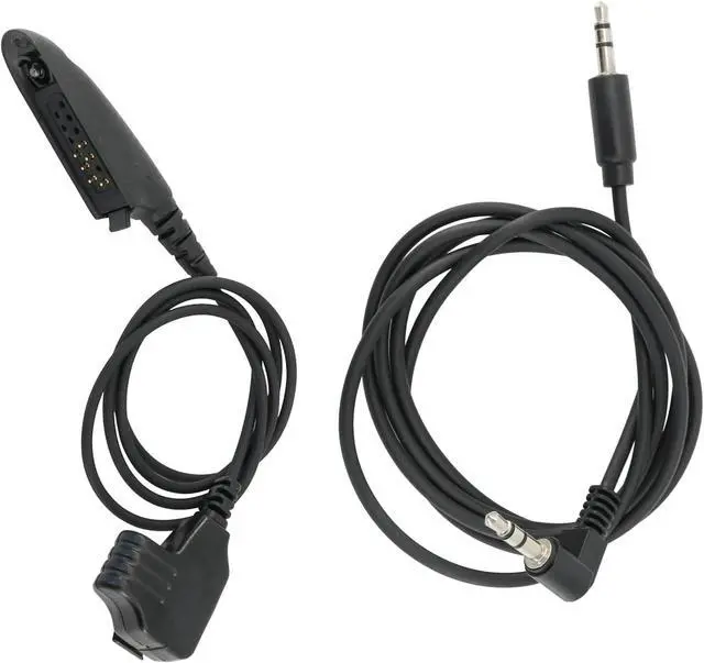 Alt view image 2 of 7 - U94 PTT 6 Pin Cable Adapter for GP328 320 329 Radio, 3.5mm Audio Cable/2 Pin Cable for Tactical Headset Ear Protection (G1 with 3.5MM Cable)