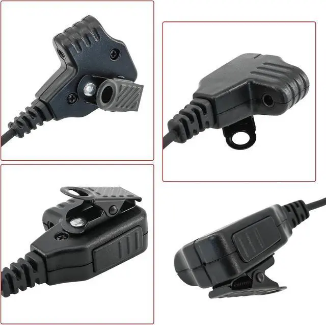 Alt view image 5 of 7 - U94 PTT 6 Pin Cable Adapter for GP328 320 329 Radio, 3.5mm Audio Cable/2 Pin Cable for Tactical Headset Ear Protection (G1 with 3.5MM Cable)