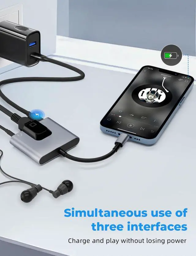 Alt view image 2 of 6 - Lightning to RJ45 Ethernet Adapter,Wired Internet Support up to 10/100Mbps,with Lightning Charging Port & 3.5mm Audio Jack,Compatible with iPhone 14/13/12/11/iPad