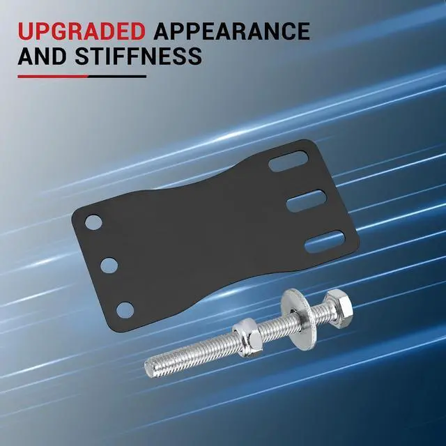 Alt view image 7 of 7 - 16 Pack E Track Plate Installation Kit E-Track Plate Black Rail Mounting Back Plate Installation Kit with Bolts, Nuts, and Washers