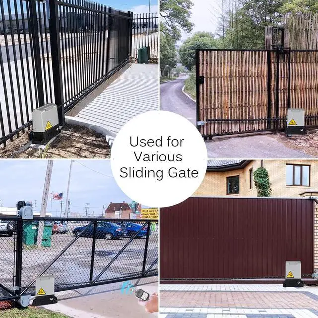 Alt view image 6 of 6 - Automatic Sliding Gate Opener Kit Rack Driven Sliding Gate Motor with Remote Controls and Infrared Sensor Electric Gate Operator Complete Kit for Slide Gates Up to 1800 Pounds