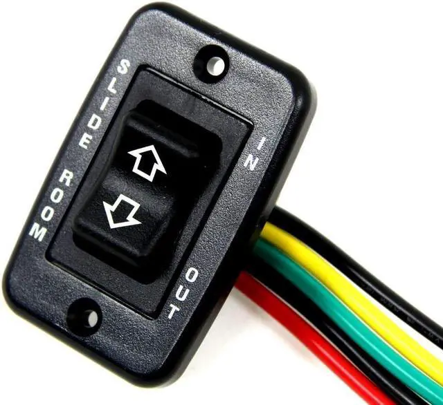 Main image of Slide-Out Electric Switch Assembly Replacement - Black For Above Floor and Through Frame Slides - Exact-Match Component - Easy, DIY Installation - Full Switch Assembly Included 117460
