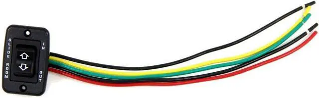 Alt view image 3 of 5 - Slide-Out Electric Switch Assembly Replacement - Black For Above Floor and Through Frame Slides - Exact-Match Component - Easy, DIY Installation - Full Switch Assembly Included 117460