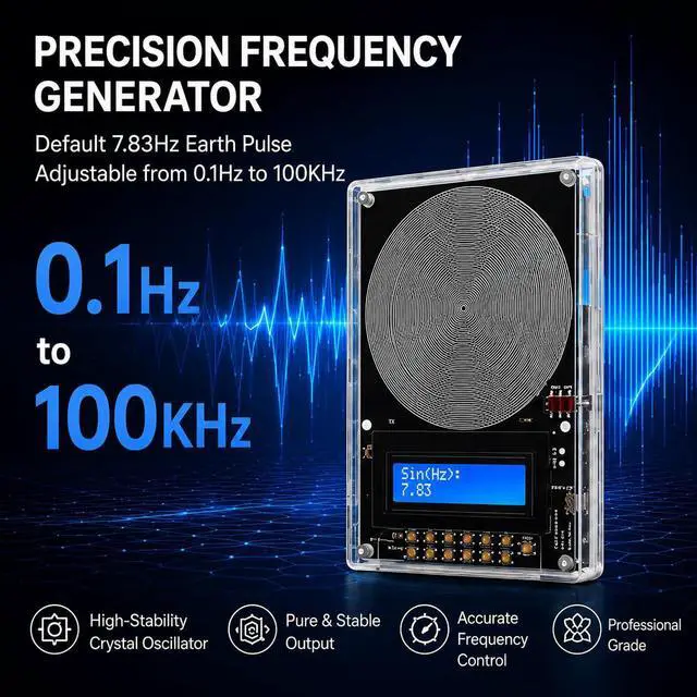 Alt view image 4 of 7 - Frequency Generator for Healing, 7.83 Hz Schumann Resonance Generator | Adjustable output pairs with ultra-soft acoustic earphones and a storage case for relaxation, meditation, focus, and travel