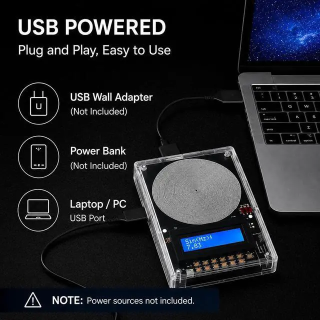 Alt view image 6 of 7 - Frequency Generator for Healing, 7.83 Hz Schumann Resonance Generator | Adjustable output pairs with ultra-soft acoustic earphones and a storage case for relaxation, meditation, focus, and travel
