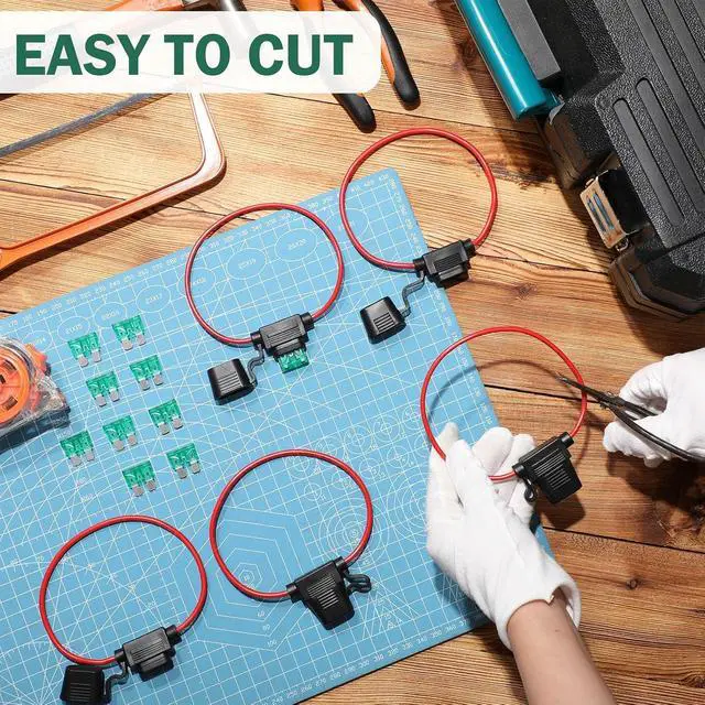 Alt view image 5 of 7 - 48 Pcs Inline Fuse Holder Waterproof Automotive Replacement with ATC Blade Fuses for Car Truck Motorcycle Boat (12 Awg with 30 A)