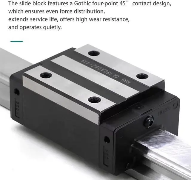 Alt view image 3 of 6 - HGH15CA Linear Slider Bearing Blocks 4Pcs,15mm HG15 Linear Motion Ball Bearing Carriage Slider Sliding CA Block for Square Linear Slide Guide Guideway Rail HGH15 HGR15 as CNC Kit Part Replacement