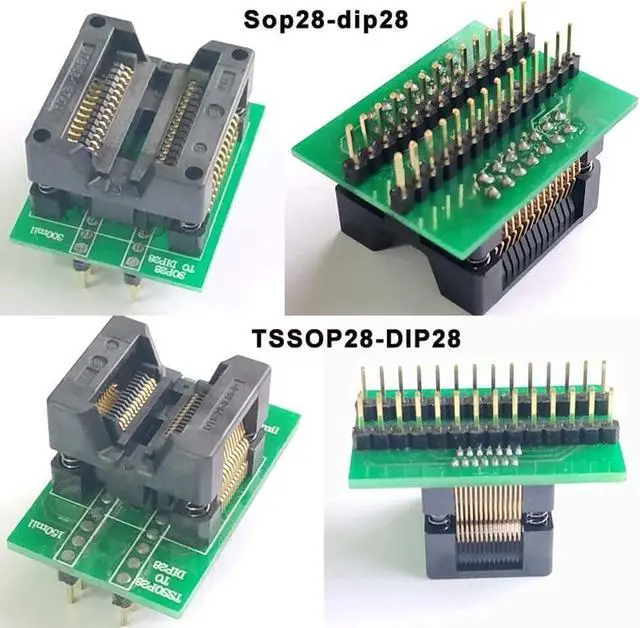 Alt view image 4 of 7 - 16pcs Universal Adapter Scoket Compatible with Xgecu T48 T56 RT809H RT809F EZP MCU Test Socket Programming Adapter ic chip avr Programmer
