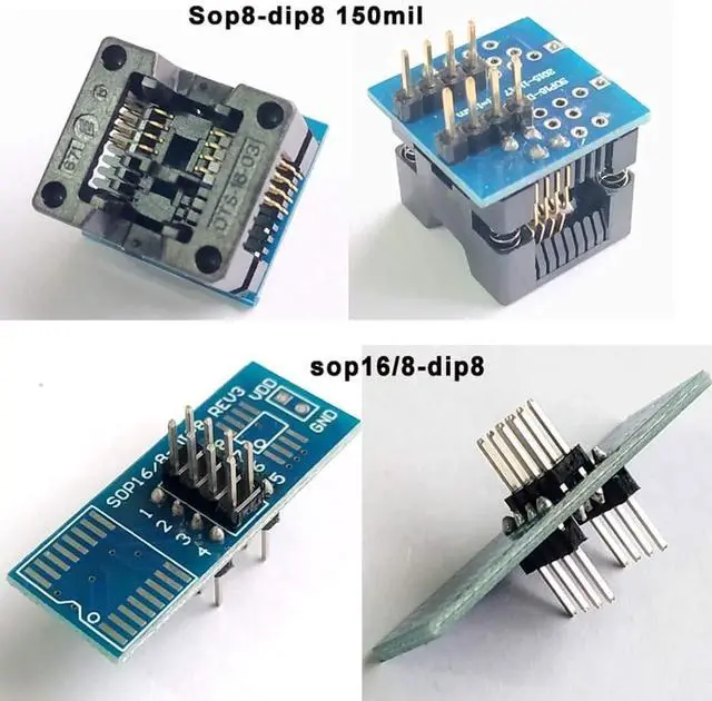 Alt view image 7 of 7 - 16pcs Universal Adapter Scoket Compatible with Xgecu T48 T56 RT809H RT809F EZP MCU Test Socket Programming Adapter ic chip avr Programmer
