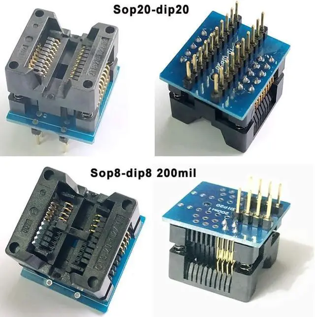 Alt view image 5 of 7 - 16pcs Universal Adapter Scoket Compatible with Xgecu T48 T56 RT809H RT809F EZP MCU Test Socket Programming Adapter ic chip avr Programmer
