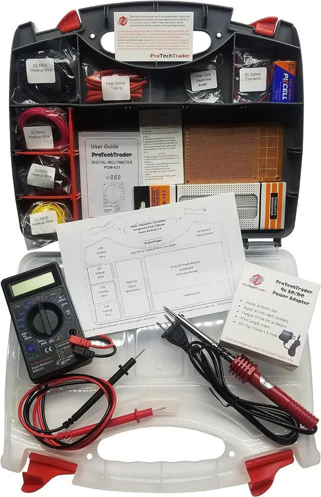 Main image of Make Electronics 3rd Edition Kit 1 Deluxe Electronic Component Kit