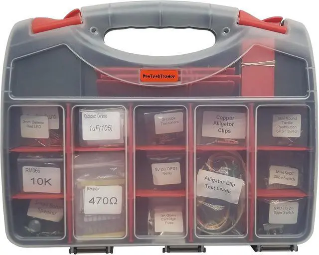 Alt view image 3 of 3 - Make Electronics 3rd Edition Kit 1 Deluxe Electronic Component Kit