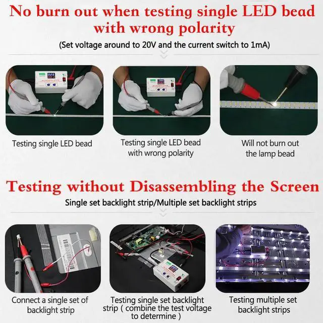 Alt view image 3 of 7 - Multi Tester for LED TV Backlight Constant Current Board & All LED Repair | For LED Strips, Single LED Beads, COB Light Sources, Displays, Computers, Monitors, Vehicle LED Lights