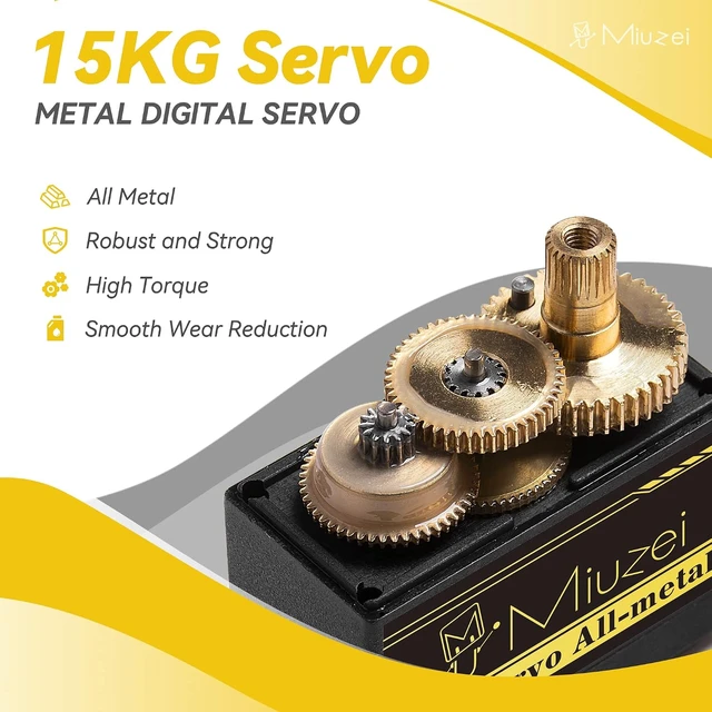 Alt view image 4 of 6 - MG996R High-Torque Metal Gear Servo Motor for 1/10 RC Car & Boat (6)
