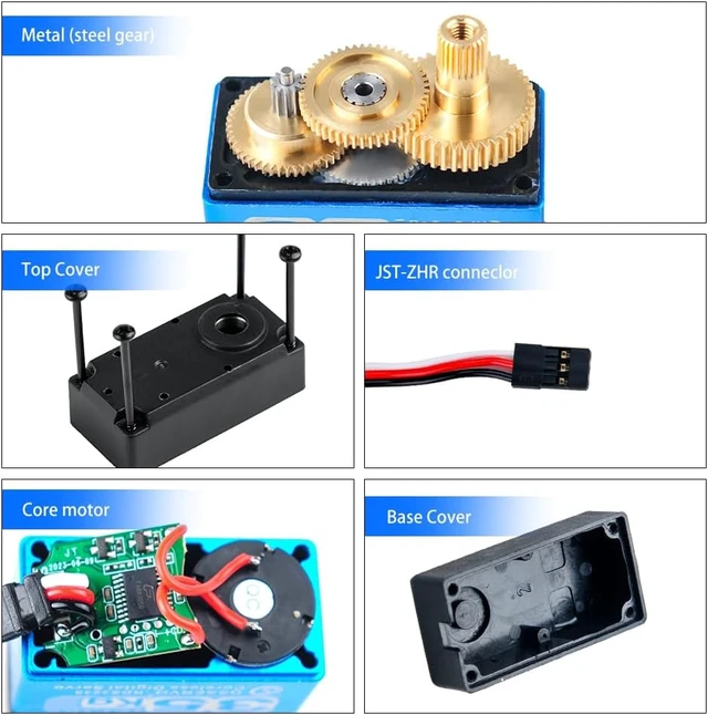 Alt view image 3 of 6 - RDS3235 35KG High Torque Digital Servo, Coreless Metal Gear, DC5-7.4V, 270° with Bracket
