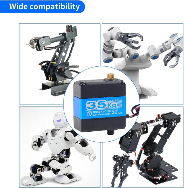 Alt view image 6 of 6 - RDS3235 35KG High Torque Digital Servo, Coreless Metal Gear, DC5-7.4V, 270° with Bracket