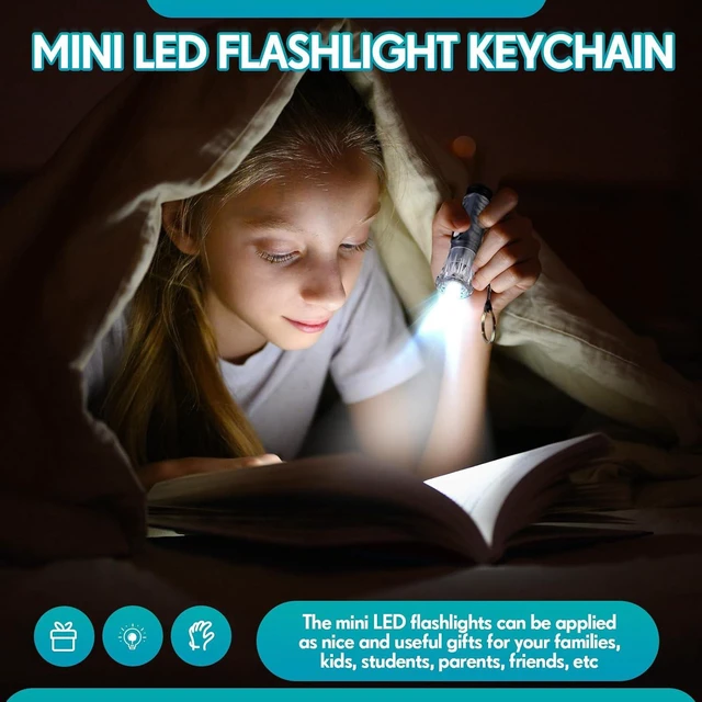 Alt view image 4 of 7 - 100-Pack Mini Keychain Flashlights, Black
