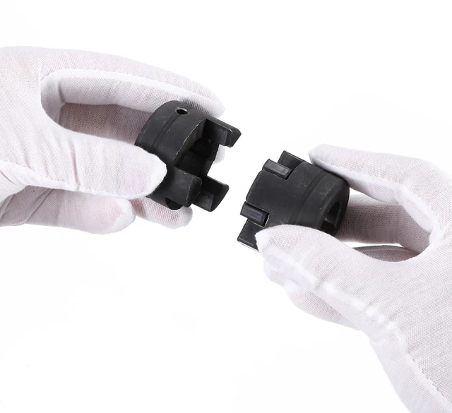 Alt view image 5 of 5 - 3/4" to 1-1/4" L100 Flexible 3-Piece L-Jaw Coupling Coupler Set & Buna-N NBR Rubber Spider for Log Splitter Hybrid Equipment
