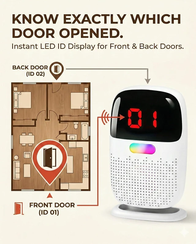 Alt view image 3 of 7 - Rechargeable Door and Window Alarms for Dementia Wandering Seniors