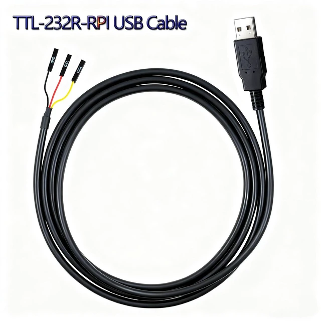 Alt view image 3 of 7 - 6 Feet USB to TTL-232R-RPI 3.3V Adapter Cable, FT232 USB to TTL Serial UART Cable, TX RX Signal 3 Pin 3v3 Level Signal 2.54mm Dupont Female Header Windows Linux MAC OS (Pack of 2)