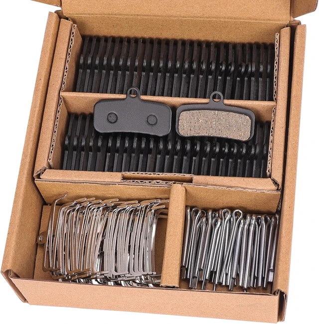 Main image of 25 Pairs 4-Piston Bicycle Disc Brake Pads with Tools