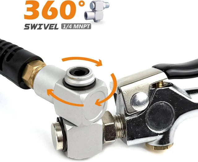 Alt view image 5 of 6 - 22-Piece Air Compressor Accessories Kit with 25ft Hybrid Air Hose