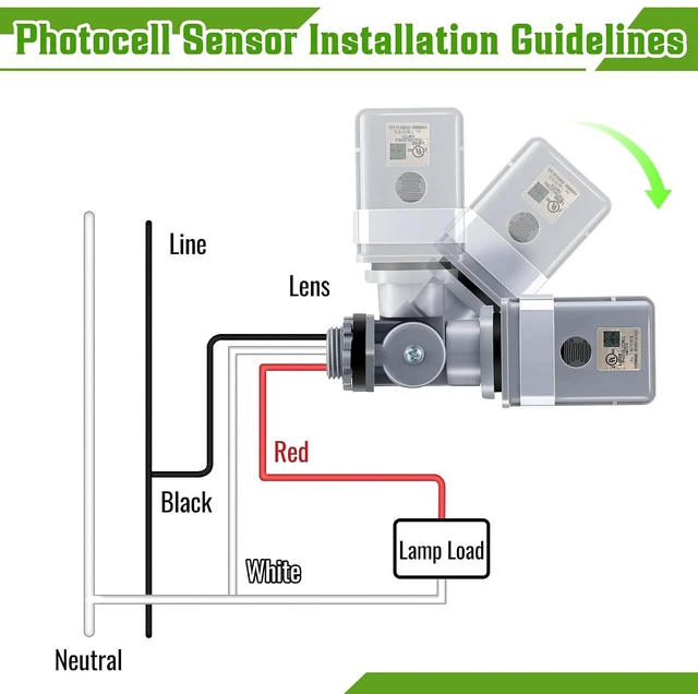 Alt view image 4 of 7 - 6 Pack 120VAC 50/60 Hz Photocell Sensor for Outdoor Lights