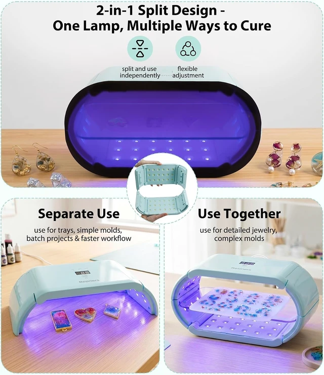Alt view image 3 of 7 - 360° UV Coverage Resin Lamp Fast Even Curing UV Light