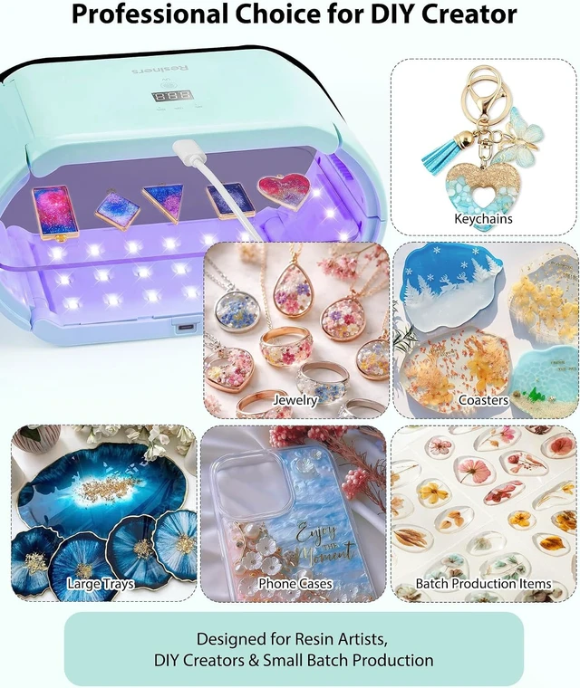 Alt view image 7 of 7 - 360° UV Coverage Resin Lamp Fast Even Curing UV Light