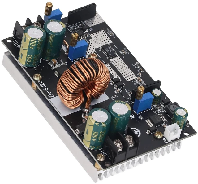 Alt view image 2 of 7 - 300W 20A DC-DC Boost/Buck Step-Up/Down Converter, Real-Time Control MPPT Module with Display for Circuit Prototyping Boards